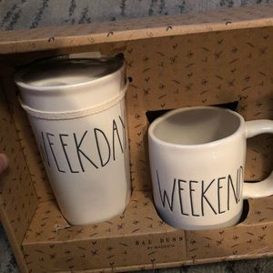 Rae Dunn mug and travel mug